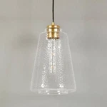 Lnc Modern 1-LIGHT Satin Gold Bell Pendant Hammered Glass Shade 60W. Fixed Price $21.99.