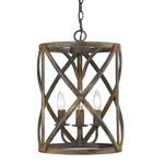 Golden Lighting 0890-3P Alcott 13"W Taper Candle Pendant Grey. Fixed Price $279.99.
