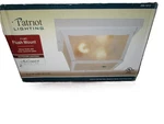 Patriot Lighting White 2-LIGHT Outdoor Clear Textured Glass Lamp Mccormick. Fixed Price $39.99.