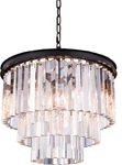 Elegant Sydney Pendant Lamp In Mocha Brown With Crystals. Fixed Price $1505.00.