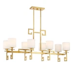 Quatrain 8-LIGHT Linear Chandelier True Gold. Fixed Price $958.00.