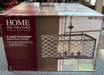 Home Decorators Collection Wallace Manor 4LIGHT Gilded Pewter Pendant. Fixed Price $100.00.