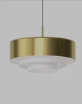 Sonneman 3525 12"WIDE Led Brass Hanging Pendant Lamp - New Box. Fixed Price $198.00.