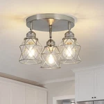 Lampara De Techo Estilo Granja Con Tres Luces Ajustables Comedor E26. Fixed Price $103.52.