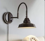 Chadwick Oil Rubbed Bronze Swing Arm Led Wall Lamp Light - #19R80 Hampton Bay. Fixed Price $59.99.