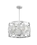 Home Decorators Westchester 4-LIGHT Polished Chrome Round Drum Pendant. Fixed Price $31.00.