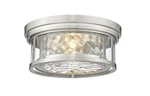 Z-lite 493F2 Clarion Light 12"W Flush Mount Drum Ceiling Nickel. Fixed Price $221.00.