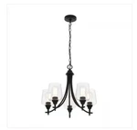 Hampton Bay Pavlen 5-LIGHT Bronze Chandelier Clear Glass Shade 22611-000. Fixed Price $54.60.