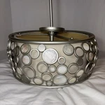 Quoizel Large Pendant Light Fairgate Silver Finish Shell Accents. Fixed Price $280.00.