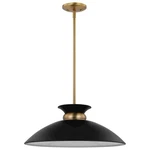Nuvo Lighting Perkins Medium Pendant, Black/burnished Brass 60-7461. Fixed Price $197.60.
