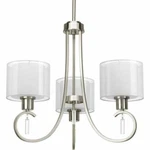 Progress Lighting Invite 22" Chandelier 3 Brushed Nickel P4695-09 *new*. Fixed Price $99.99.