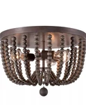 New In Box Kenroy Home 3-LIGHT Wood Bead Flush Mount 93134GBRZ. Fixed Price $40.00.