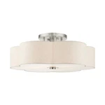 Livex Solstice Light Semi Flush Mount, Brushed Nickel 58069-91. Fixed Price $699.96.