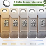 Gobright 18INCH Led Flush Mount Ceiling Light 5600LM Fixture 2700K-5000K Black. Fixed Price $62.33.
