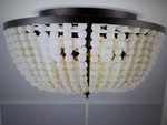 Jonathan Y Allison 15 In. Oil Rubbed Bronze/cream Wood Beaded Led Flush Mount. Fixed Price $31.41.