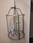 Hinkley Lighting 6 Gentry Foyer Lantern Pewter 3478PW Euc 10 Ft Chain 120". Fixed Price $375.00.