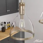 Hunter Van Nuys 1 Light Alturas Gold Island Pendant W/ Clear Glass Shade. Fixed Price $119.99.