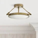 Hinkley Collier 16 1/2" Semi-flush Mount Heritage Brass Ceiling Light. Fixed Price $399.00.