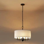 Yansun 20 In. 5-LIGHT Black Empire Chandelier W/fabric Shades For Home Lighting. Fixed Price $41.99.