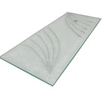 Brass Chandelier Beveled Glass Panel Curved Lines Clear Rectangle 5/8 X 3.5. Fixed Price $26.92.
