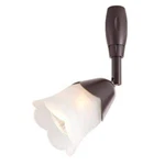 Hampton Bay Bronze Flexible Track Light Head W/ Tulip Frosted Glass Shade & Bulb. Fixed Price $32.99.