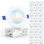 Sunco 24 Pack Inch Led Recessed Light, Ceiling Canless Lights, Baf.... Fixed Price $171.07.