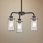 Kichler Braelyn 17 3/4" Industrial 3-LIGHT Oiled Bronze Chandelier. Fixed Price $364.99.