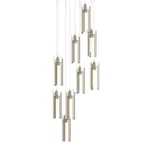 Exos Glass 9-LIGHT Pendant By Hubbardton Forge 131104-SKT-LONG-84-ZM0065. Fixed Price $3720.00.