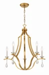 Antique Gold Five Light Chandelier From The Perry Collection. Fixed Price $698.00.