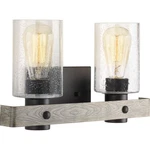 Progress Lighting Gulliver Collection 2-LIGHT Clear Seeded Glass Coastal Bath. Fixed Price $133.89.