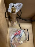 Monteaux HS-8520-L 10" Gold Mini Pendant Light With Opal Globe Shade. Fixed Price $46.03.