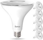 Sunco 6 Pack Outdoor Flood Led PAR38, Exterior Spotlight Bulbs, Weath. Fixed Price $40.79.