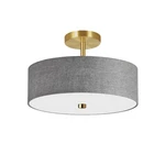 Dainolite Everly Light Semi-flush Mount, Grey/aged Brass 571-143SF-AGB-GRY. Fixed Price $166.00.