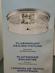 Kichler Flushmount Ceiling Light Chrome Finish Clear Ribbed Glass Shade 806025. Fixed Price $59.00.