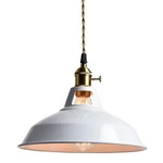 Claxy Industrial Pendant Lights White Metal Barn Shade Hanging Ceiling. Fixed Price $73.99.