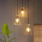 Gepow Modern Cluster Black Gold Chandelier With Seeded Glass Shades. Fixed Price $50.97.