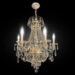 Classic Gold Empire Crystal Chandelier 26". Fixed Price $460.00.