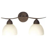 Woodbridge Lighting Hampton 2-LIGHT Steel & Glass Bath Bar Bronze. Fixed Price $54.96.