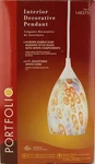 New Portfolio 2852 Bubble Gum Murano-style White Glass Pendant Light Kitchen. Fixed Price $49.95.