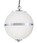 Pendant Light Fixture In Polished Chrome By Justice Designs From Fusion Collect.. Fixed Price $480.00.
