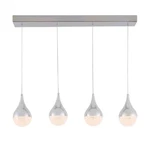 New! Artika Glitzer 24-W Integrated Led Chrome Modern Hanging Pendant Chandelier. Fixed Price $180.00.
