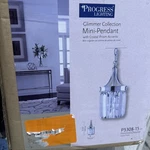 Progress Lighting Glimmer Collection Set Of 2-LIGHT Polished Chrome Mini-pendant. Fixed Price $45.00.