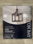 Hampton Bay 9.5-IN. Single-light Industrial Mini-pendant. Fixed Price $45.00.