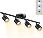 Led 4 Track Lighting Kit, Black Ceiling Spotlights, Modern Fix. Fixed Price $66.56.