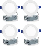 Pack Inch Led Recessed Ceiling Light With Junction Box, 2700K/3000K/3500K/40. Fixed Price $39.56.