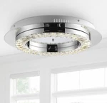 Cristal 18" Crystal Glam Chrome Light By Jonathan 4000K Watt JYL7216A. Fixed Price $49.00.