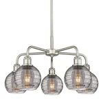 Innovations Lighting 516-5CR 14 24 Athens Deco Swirl Chandelier Satin Nickel /. Fixed Price $661.76.