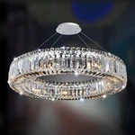 Allegri 11704 Chrome/clear Quantum-rondelle Crystal Chandelier Kalco Modern. Fixed Price $1000.00.