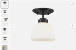 Z-lite 443F1 Black Ashton 6"W Semi-flush Ceiling Fixture. Fixed Price $99.00.