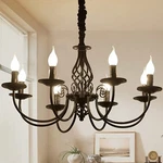 Ganeed Rustic CHANDELIER8 Lights French Country Chandeliersmetal Black Pendan.... Fixed Price $109.95.